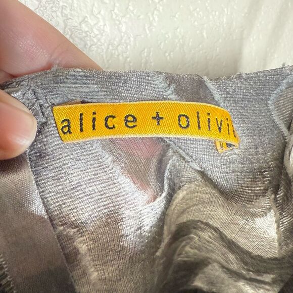 Alice + Olivia Kristin Gray Strapless Tube Mini Cocktail Dress Wool Silk Blend - Picture 10 of 11